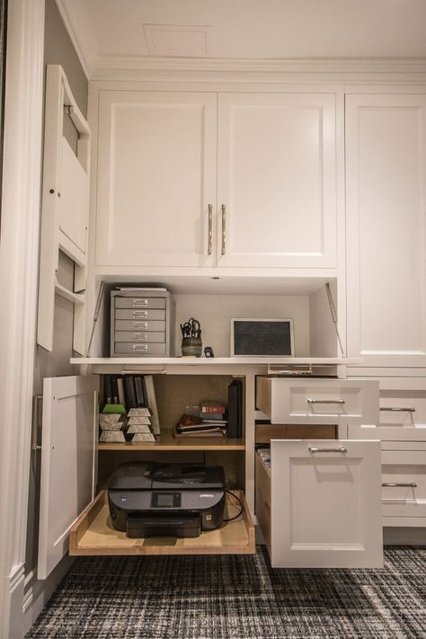 Built In Desk Kitchen Computer Nook, Pantry With Desk Area, Kitchen Desk Built In, Built In Buffet With Desk, Built In Kitchen Desk With Floating Shelves, Desk Made From Kitchen Cabinets, Removing Built In Desk In Kitchen, Built In Kitchen Desk Repurpose Ideas, Built In Pantry Cabinet Wall With Desk