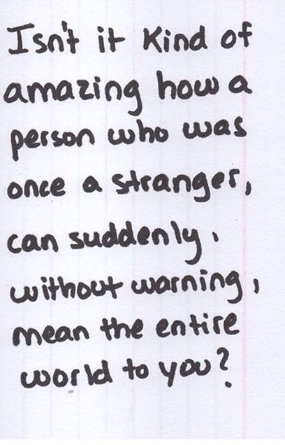 When a stranger without warning becomes everything to you ❤️ Funny Boyfriend, Boyfriend Quotes, Cute Love Quotes, Couple Quotes, E Card, Oscar Wilde, Crush Quotes, Quotes For Him, Pretty Words