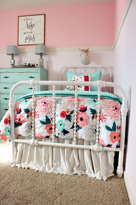 Girls bedroom Girls Bedroom Makeover, Shared Girls Bedroom, Girl Room Ideas, Big Girl Bedrooms, Girls Room Ideas, Teen Girl Bedroom, Kid Rooms, Girl’s Room, Shared Room