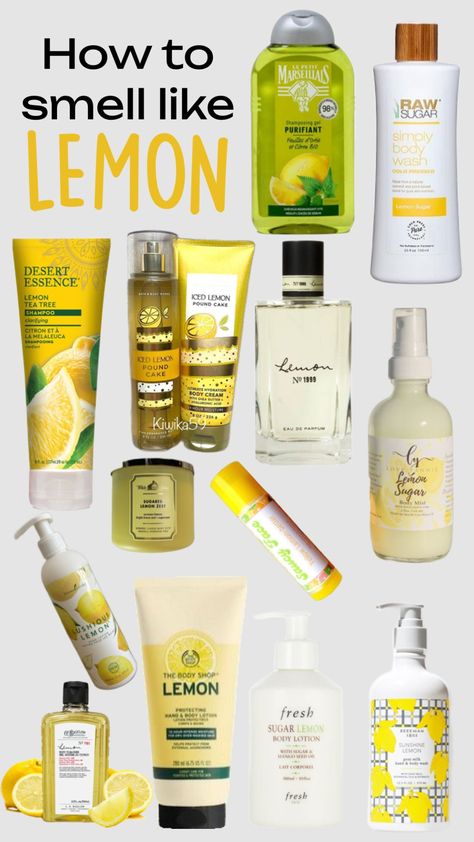 how to smell like #lemon Lemon Scented Perfume, How To Smell Like Pistachio, How To Smell Like Lemons, Lemon Perfume, Spring Smells, Tea Tree Shampoo, Fresh Scents, Smells Like Teen Spirit, Clarifying Shampoo