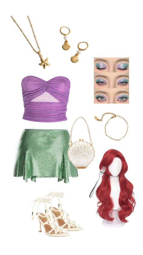 Halloween Costumes Ariel, The Little Mermaid Halloween Costume, Little Mermaid Halloween Costume, Ariel Halloween, Ariel Halloween Costume, Mermaid Halloween Costume, Ariel Costume, Mermaid Halloween Costumes, Halloween Costume Idea