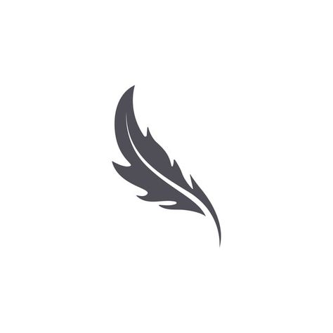 Feather Pen Logo, Ikon Logo, Pen Logo, Feather Icon, Feather Logo, Feather Pen, Sign Logo, Pen Illustration, Food Illustration Art