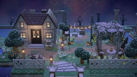 Animal Crossing Outside Home Ideas, Animal Crossing My House Yard, Animal Crossing Island Home Ideas Exterior, Exterior House Animal Crossing, Acnh Players House Exterior, Acnh Island Home Designs Exterior, House Ideas Acnh Exterior, Acnh Homes Exterior, Animal Crossing House Yard Ideas