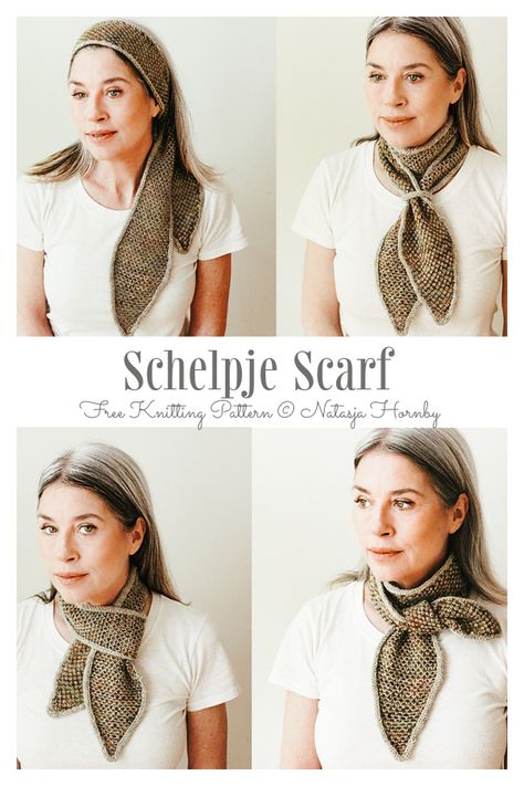 Schelpje Scarf Free Knitting Pattern - Knitting Pattern Scarfette Knitting Pattern, Small Scarf Pattern, Knitted Neck Scarf Free Pattern, Neck Scarf Crochet Pattern Free, Neck Scarf Knitting Pattern, Mini Scarf Knit Pattern, Headscarf Knitting Pattern, Knit Ear Warmer Pattern, Bandana Knitting Pattern Free