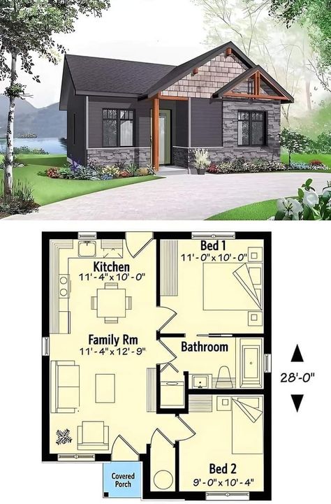 Bloxburg Layout, Manufactured Homes Floor Plans, Sims 4 Houses Layout, Backyard Cabin, Small Space Inspiration, Bungalow Cottage, Small Cottage House Plans, Carriage House Plans, American House Plans