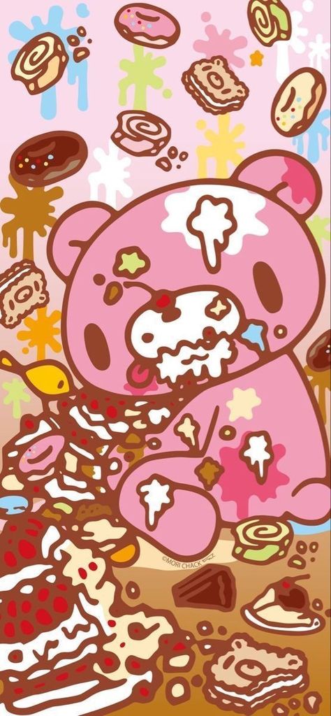 Desain Quilling, Gloomy Bear, Yami Kawaii, Sanrio Wallpaper, Bear Wallpaper, Phone Theme, Cute Poster, Kawaii Wallpaper, Phone Stuff