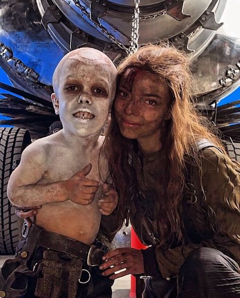 Anya Taylor-Joy and Quaden Bayles on the set of ‘FURIOSA: A MAD MAX SAGA.’ #Furiosa #MadMax #AnyaTaylorJoy #GeorgeMiller #MadMaxSaga Read more: https://thecultsbay.com/furiosa-a-mad-max-saga-premieres-with-a-bang-at-cannes/ Mad Max Furiosa, Airport Outfit Celebrity, Saga Art, Celebrity Artwork, Movie Humor, Car Max, Mad Max Fury Road, Fury Road, Anya Taylor Joy