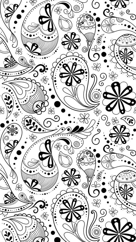 Paisley pattern iPhone wallpaper, simple black illustration vector | free image by rawpixel.com / Sasi Modern Paisley Pattern Design, Iphone Wallpaper Simple, Paisley Vector, Wallpaper Indian, Modern Paisley, Mobile Wallpaper Iphone, Black Illustration, Mandala Patterns, Wallpaper Iphone Wallpaper