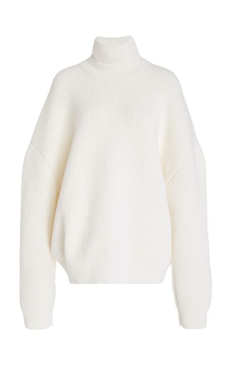 Oversized Ribbed Knit Wool Turtleneck by BRANDON MAXWELL for Preorder on Moda Operandi Wool Tops Knits, Turtle Neck Outfit Ideas, Aesthetic Turtleneck, Sweaters Png, Winter Shirts For Women, Turtle Neck Sweaters, Sweater Png, Png Clothes, Turtleneck Outfit