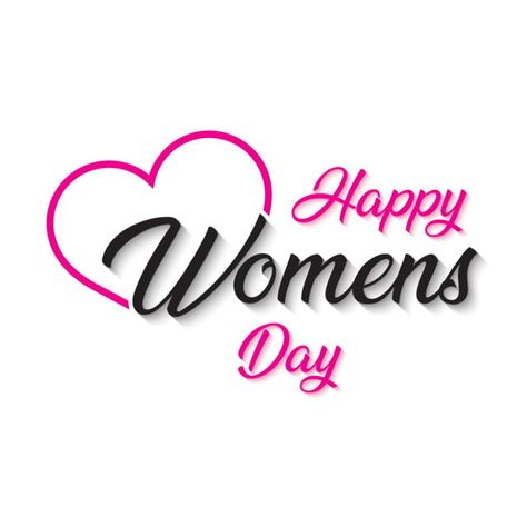 Happy Womens Day Typography With Pink Heart Happy Women's Day Card, Happy Womens Day Quotes, Happy Womens, Happy Woman Day, Heart Font, Good Morning Sweetheart Quotes, Happy Women's Day, Text Background, Graphic Design Background Templates