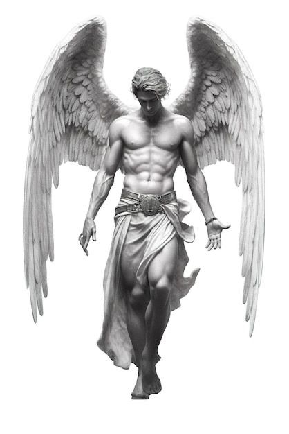 Angel Sculpture Art, Male Angels, Dark Cottage Core, Surreal Tattoo, Male Angel, Cool Tattoo Drawings, Scifi Fantasy Art, Angel Tattoo Designs, Angel Artwork