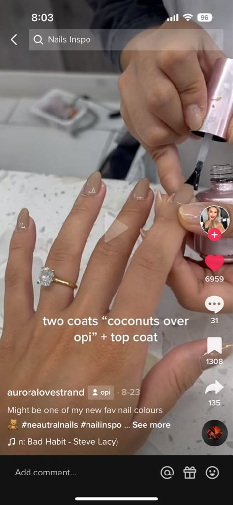 Coconut Opi Nails, Opi Coconuts Over Opi, Summer Opi Nail Colors, Fall Opi Colors, Opi Summer Nails, Coconuts Over Opi, Early Fall Nail Colors, Opi Neutral, Fall Nails Opi