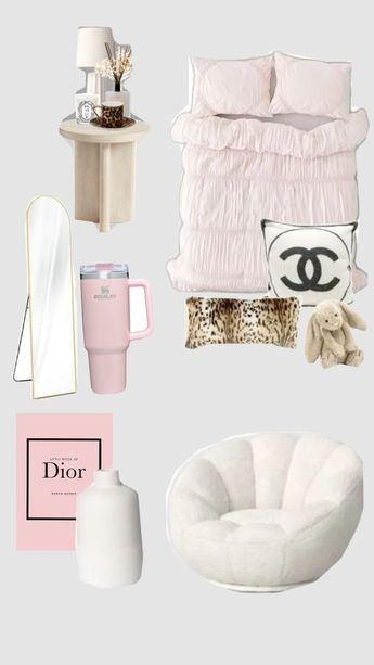 Pink And Cream Bedroom, Bedroom Shuffles, Cream Bedroom, Cream Bedrooms, House Room, Room Layout, Bedroom Inspo, Dream Room, Room Inspo