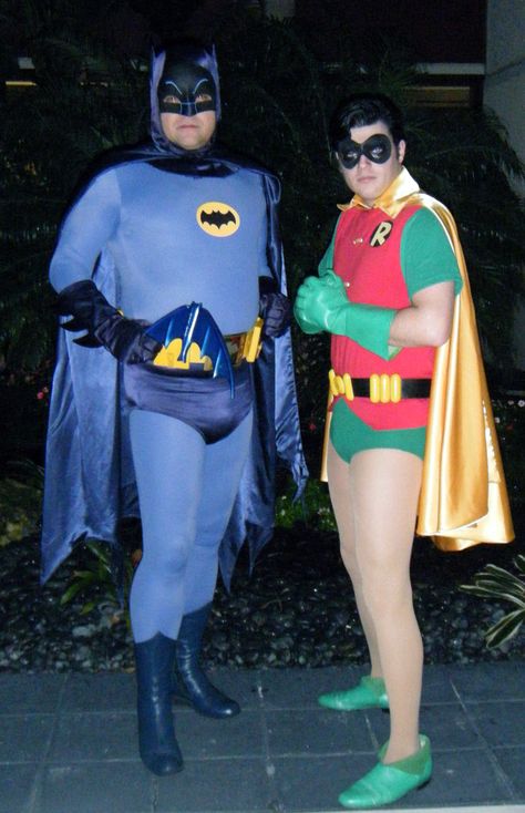 Batman and Robin Batman And Robin Cosplay, Batman Custome Halloween, Batman Robin Costume, Batman And Robin Costume, Robin Halloween Costume, Batman And Robin Costumes, Batman Cosplay Costume, Tv St, Robin The Boy Wonder