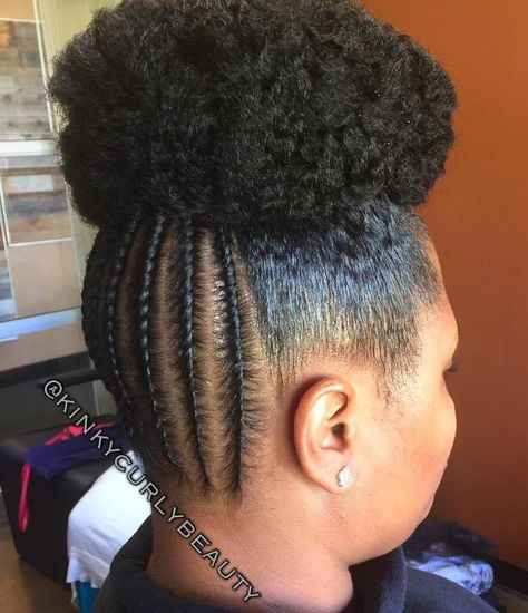 Puff Updo For Shorter Natural Hair Cornrows And Twists, Natural Hair Puff, Twisted Hair, Hair Puff, Pelo Afro, Afro Puff, 4c Hair, Natural Hair Updo, Afro Hair