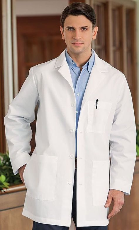 Lab Coat Fashion Men, Lab Coat Fashion, Lab Coats For Men, Men's Lab Coat, Doctor Coat, Mens Sewing Patterns, Healthcare Uniforms, Blouse Man, Uniform Advantage