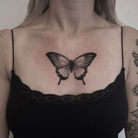 Above Elbow Tattoo, Butterfly Neck Tattoo, Butterfly Tattoos Images, Cupid Tattoo, Elbow Tattoos, Chest Tattoos For Women, Floral Tattoo Sleeve, Chest Piece Tattoos, Tattoo Style Drawings