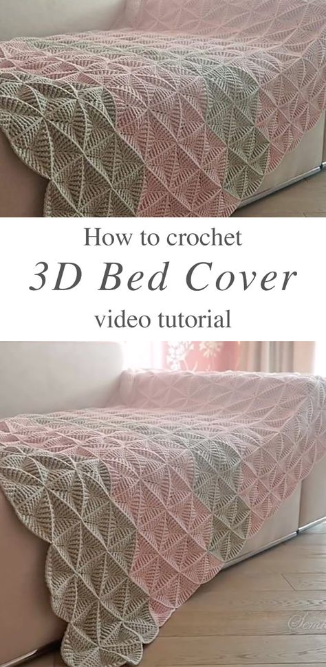 Crochet Triangles Bed Cover Anyone Can Make | CrochetBeja Triangle Blanket Crochet Pattern, Crocheted Bedspreads Pattern, Crochet Bed Runners Ideas Free Pattern, Free Crochet Bedspread Patterns, Crochet Duvet Cover Pattern, Crochet Bed Scarf Pattern Free, Crochet Duvet Cover, Crochet Bed Runner Free Pattern, Crochet Bed Throw Free Pattern