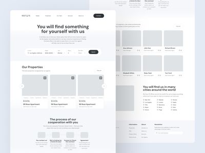 Webdesign Wireframes, Website Wireframe Design, Space Civilization, Website Wireframe Templates, Landing Page Wireframe, Wireframe Web, Real Estate Landing Page, Website Wireframe, Wireframe Template