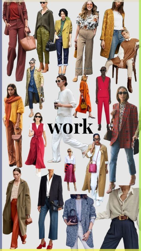 Flamboyant Natural Business, Creative Casual Work Outfits, Spring Workwear 2024, Eclectic Professional Style, Architecture Presentation Outfit, Flamboyant Natural Deep Autumn, Office 2024 Outfit, Flamboyant Natural Work Outfit, Flamboyant Natural Business Casual