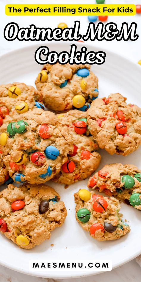 Easy Easter Treats, Best Holiday Cookies, After School Snack, Easy Oatmeal, M M Cookies, Gluten Free Oatmeal, Filling Snacks, Fresh Baked Cookies, Yummy Healthy Snacks