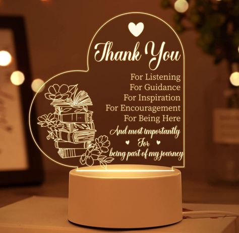 Teachers are like a light in our lives, guiding us to learn and grow. Give this acrylic Night Light Gifts for your teacher, give this meaningful gift to the person you want to thank most, and give your teacher a full surprise. Perfect gift option from Vetbuosa. Let your teacher know that his love and help for you will always be in your heart and the benefited greatly from the knowledge and strength he has given you. Unique Teachers Gift, Teacher Birthday Gifts, Thank You Presents, Best Teacher Gifts, Teachers Day Gifts, Presents For Teachers, Valentines Day Presents, Thank You Teacher Gifts, Unique Gifts For Women