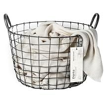 Basket For Blankets, Large Wire Basket, Metal Wire Basket, Metal Storage Containers, Shoe Basket, Living Room Large, Blanket Basket, Grey Metal, Metal Baskets