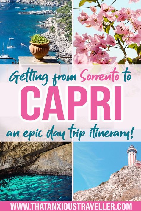 Italy Interrail, Sorrento To Capri, Sorrento Italia, Italy Coast, Italy 2023, Blue Grotto, Capri Island, Things To Do In Italy, Sorrento Italy