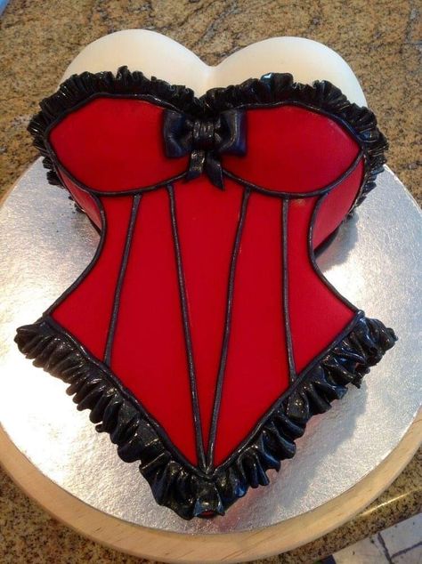 Burlesque Cake, Lingerie Cake, Bachelor Party Cakes, Corset Cake, Bachelor Cake, Torte Creative, Rodjendanske Torte, Red Birthday Cakes, Bachelorette Cake