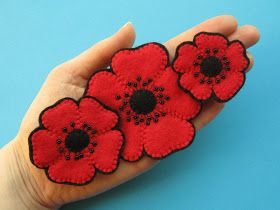 Beaded Poppy, Poppy Template, Felt Poppy, Poppy Tutorial, Knitted Poppies, Felt Flower Template, Flower Sewing, Poppy Images, Felt Flowers Patterns