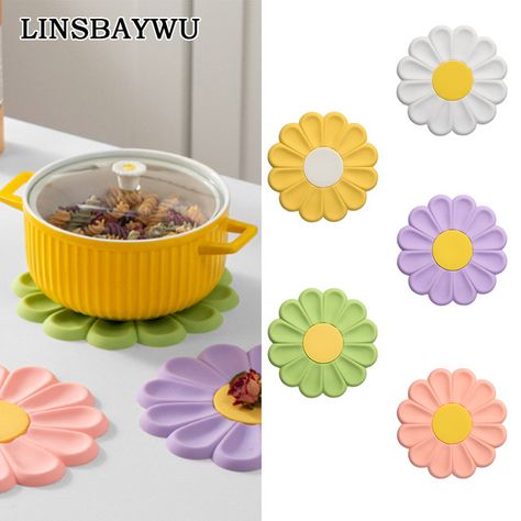 Silicone Trivet, Silicone Coasters, Danish Pastel, Silicone Mat, Cute Kitchen, Table Pads, Table Accessories, Placemat Sets, Hot Pads