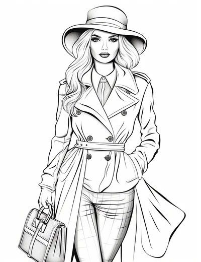 Fashion Colouring Pages, Fashion Illustration Coloring, Fashion Coloring Pages For Adults, Coloring Book Cover Design, Top Model Coloring Pages, Historical Fashion Coloring Pages, Scene Princess, Coloring Book Cover, Famous Movie Scenes