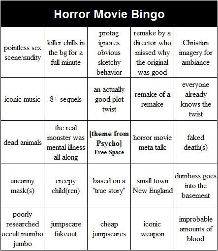 Movie Night Bingo, Horror Movie Games, Scary Movie Drinking Games, Halloween Movie Bingo, Horror Movie Drinking Game, Horror Movie Bingo, Horror Movie Challenge, Horror Filmmaking, Monster Bingo