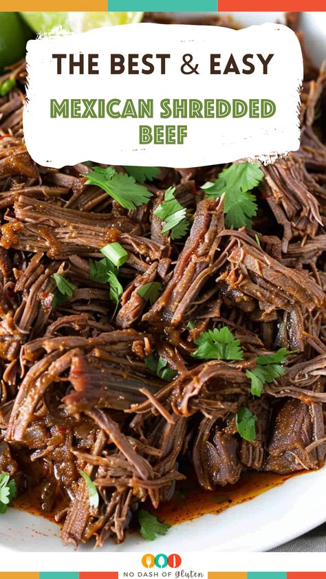 Easy Mexican Shredded Beef Slow Cook Shredded Beef, Carne Asada Shredded Beef, Chuck Roast Shredded Beef Tacos, Chunky Beef Burritos, Shredded Beef Crock Pot Recipes, Shredded Beef Green Chili Burritos, How To Make Shredded Beef, Crockpot Mexican Shredded Beef, Shredded Venison Tacos