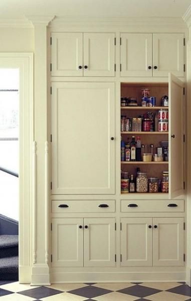 Shallow Pantry, Floor To Ceiling Cabinets, Built In Pantry, Desain Pantry, Pantry Wall, Victorian Kitchen, Kitchen Pantry Cabinets, Butler's Pantry, Dark Cabinets