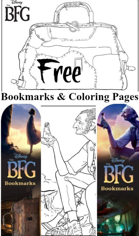 FREE Disney's the BFG Movie Printable Bookmarks, Coloring Pages, a word search, maze and MORE! Such a great book! #disney #reading #books #literacy #freeprintable #printable #bfg #diy #color #coloringpage #art Bfg Craft, Bfg Book, Bfg Party, Bfg Activities, The Bfg Book, The Big Friendly Giant, Bfg Movie, Ronald Dahl, Talk 4 Writing