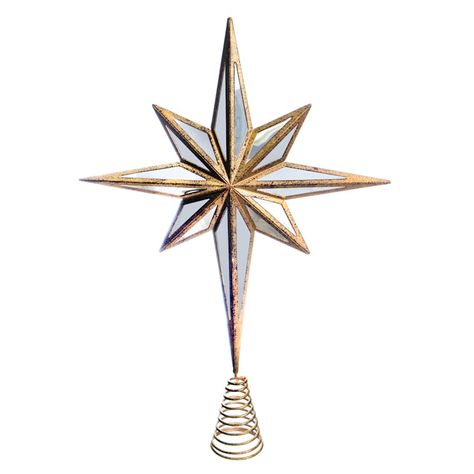 Providence Gold Mirrored Star Tree Topper, 16" North Star Christmas Tree Topper, Star Of Bethlehem Tree Topper, Antique Tree Topper, Star Tree Toppers Christmas, Star Theme Christmas, Cute Tree Toppers, Tree Toppers Christmas Unique, Christmas Star Topper, Romanticizing Winter