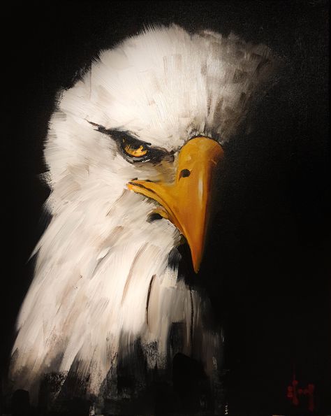 40x50cm. Oil. Eagle Oil Painting, Wolf Painting Acrylic Easy, Eagle Painting Acrylic, Animal Acrylic Painting, American Eagle Art, Bald Eagle Art, Bird Painting Acrylic, Animal Paintings Acrylic, Eagle Painting