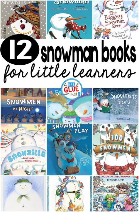 Our 12 favorite snowman books are perfect for your winter lesson plans. These are great for preschool, kindergarten, or first grade students. Snowman Books, Winter Lesson Plans, Early Preschool, Winter Lesson Plan, Snowmen At Night, January Classroom, Snowmen Activities, Craft Preschool, Preschool Winter