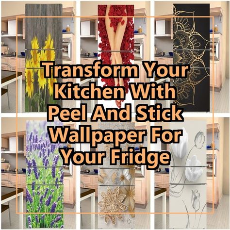 Revitalize your kitchen with our innovative peel and stick wallpaper for your fridge! This easy-to-apply solution allows you to express your style while giving your appliance a fresh new look. Choose from a variety of stunning patterns and colors that seamlessly blend with your kitchen decor. Perfect for renters or anyone looking to refresh their space without the commitment of paint. Discover how simple it is to transform your kitchen today! Peel And Stick Wallpaper On Fridge, Wallpaper Kitchen Island, Replacing Cabinet Doors, Peel And Stick Wallpaper Kitchen, Shiplap Peel And Stick Wallpaper, Wallpaper Fridge, Replacing Cabinets, Old Refrigerator, Fridge Stickers