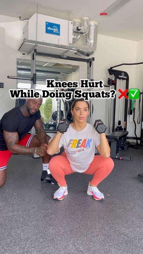 Squats For Bad Knees, Modified Lunges For Bad Knees, Squat Alternatives For Bad Knees, How To Do Squats, Knee Problem, Bad Knees, Strengthen Core, Reverse Lunges, Knee Pain