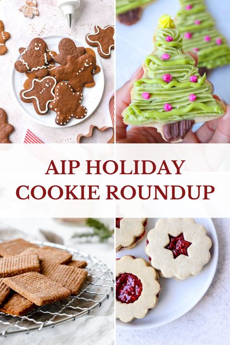 Aip Christmas Recipes, Paleo Christmas Cookies, Paleo Sugar Cookies, Aip Cookies, Paleo Holiday Recipes, Aip Baking, Christmas Cutout Cookies, Autoimmune Paleo Recipes, Refined Sugar Free Recipes