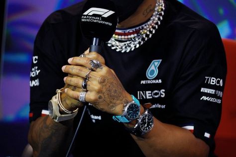 Lewis Hamilton Jewellery, Hamilton Jewelry, Famous Engagement Rings, Miami Gp, Snake Rings, Eye Piercing, Beautiful Snakes, Mesh Necklace, Sleeper Earrings