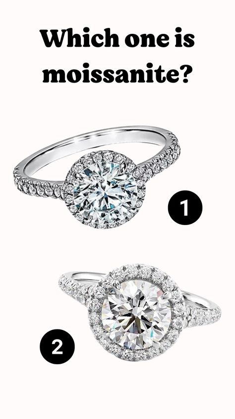 Can you guess which one is moissanite? 💍 Click through for the answer (and prices!) and read more about why moissanite engagement rings are surging in popularity. Moissanite Vs Diamond, Moissanite Engagement Rings, Best Diamond, Moissanite Rings, Moissanite Engagement Ring, Moissanite Engagement, Budget Friendly, Lab Grown, Lab Grown Diamonds