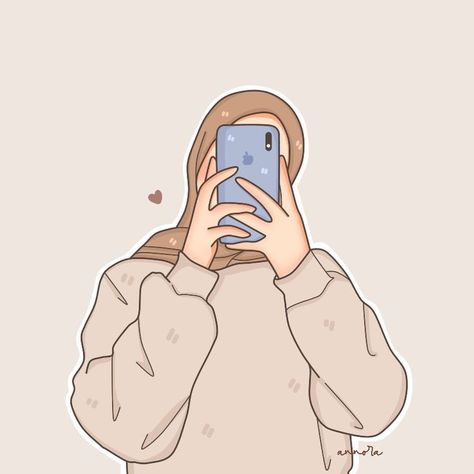 Profile Picture Aesthetic Hijab, Hijab Dp For Instagram, Whatsapp Dp Profile Pictures Unique, Hijab Girl Drawing, Hijab Girl Cartoon, Hijabi Pfp Cartoon, Cute Hijab Cartoon Wallpaper, Hijab Anime, Seni Korea