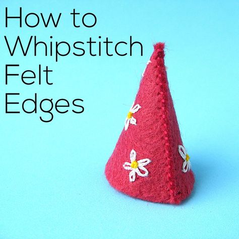 How to Whipstitch Felt Edges - video tutorial Sewed Gifts, Sewing Felt, Felt Sewing, Wool Felt Projects, Time Wasters, Felted Wool Crafts, Bazaar Ideas, Felt Books, Felt Crafts Diy