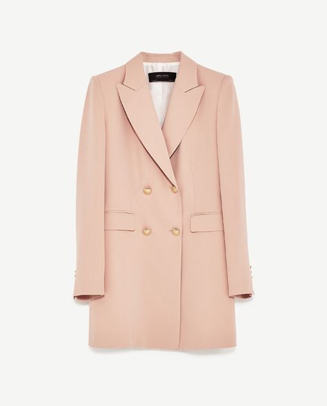 FROCK COAT DRESS from Zara in nude pink | under $100 Uni Outfits, Frock Coat, What To Wear Today, Zara Woman Dress, Zara Blazer, Fashion Capsule, Todays Outfit, Pink Jacket, Nude Pink