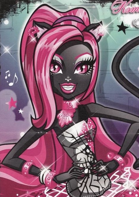 catty official monster high art Monster High Official Art Draculaura, Official Monster High Art, Pink Monster High Characters, Monster High Kitty Noir, Black Monster High Characters, Catty Noir Pfp, Monster High Aesthetic Pfp, Pink Characters Cartoon, Monster High Official Art