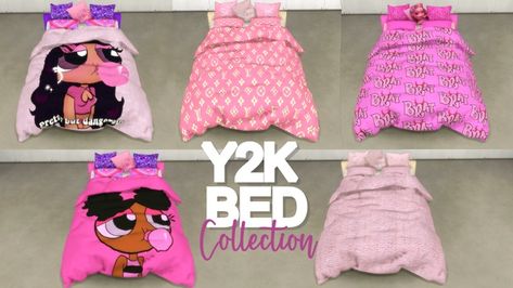 update: Y2K BED COLLECTION | LaSkrillz Gaming on Patreon Sims4 Cc Bedding, Sims Beds Cc, Ts4 Urban Cc Furniture, Sims 4 Cc Household Items, Patreon Sims 4 Cc Furniture Bed, Sims 4 Cc Bed Covers, Sims 4 Comforter Cc, Sims 4 Beds Cc, Sims 4 Y2k