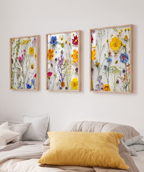 ✣ 𝗜𝗠𝗠𝗘𝗗𝗜𝗔𝗧𝗘 𝗗𝗢𝗪𝗡𝗟𝗢𝗔𝗗 ✣ Set of 3 Botanical wildflower nursery decor girl digital Prints This printable digital art set is perfect for creating a cohesive look in your living room, bedroom, or any other space in your home. Download and print at your convenience to bring a touch of sophistication and natural charm to your walls. Make It Yours:  Upon purchase, a high-resolution digital file is yours to keep. Print it, frame it, and display it in your chosen space -- no shipping requ Wildflower Bedroom Decor, Wildflower Bedroom Aesthetic, Wildflower Wall Decor, Wildflower Home, Wild Flower Bedroom, Bedroom Floral Decor, Wildflower Home Decor, Wildflower Bedroom, Botanical Nursery